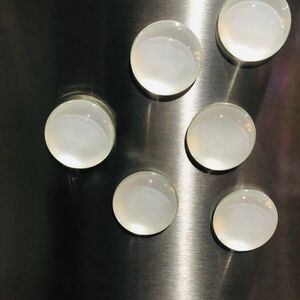 Magnets SUPER STRONG White Pearlized Glass Magnets
